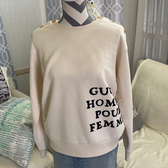 Gucci Sweaters - Gucci Oversized Sweatshirt Ivory